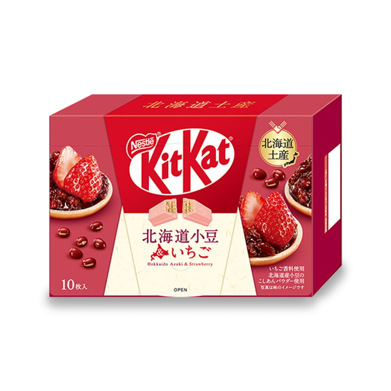 KitKats Japonais Premium, saveur Haricot et Fraise de Hokkaido